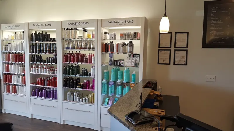 Professional product wall at the front